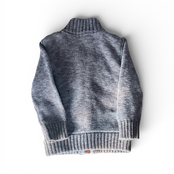 Cat & Jack Green and Gray Knit Jacket with orange full zip size 3T - Picture 5 of 5